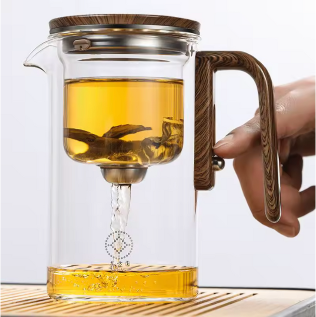 Glazen Theeketel Met Waterscheiding