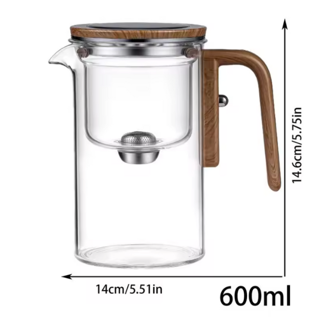 Glazen Theeketel Met Waterscheiding