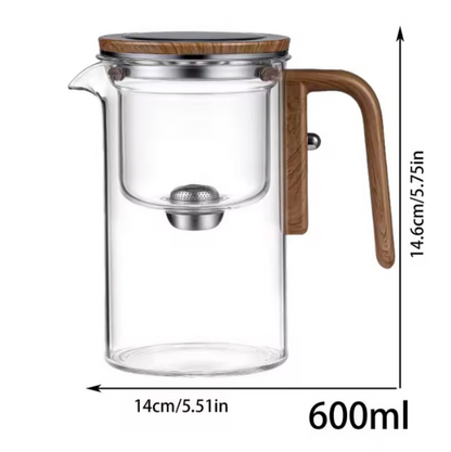 Glazen Theeketel Met Waterscheiding